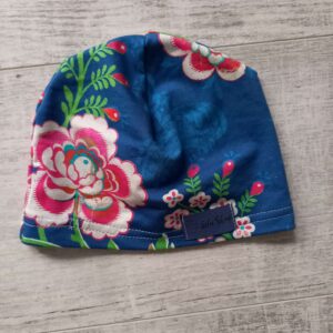 Kék virág baby sapka