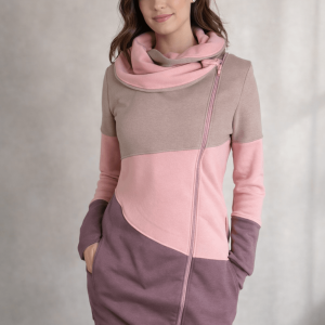 4az1-ben Tejeskávé-Rózsaszín-Mályva Hordozós pulóver 38