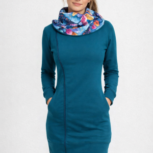 4az1-ben Petrol színű Hordozós pulóver 36 (normál vastagság)